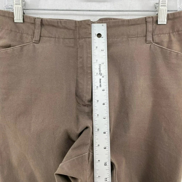 J.Jill Pants Women's Sz 6 Brown Stretch Straight Leg Slash Pockets Relaxed Chino - Picture 4 of 10